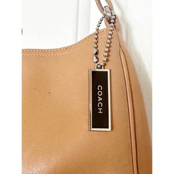 Vintage Coach Bag 8148 Cowhide Leather Shoulder Handbag Tan Brown Purse - Picture 4 of 10